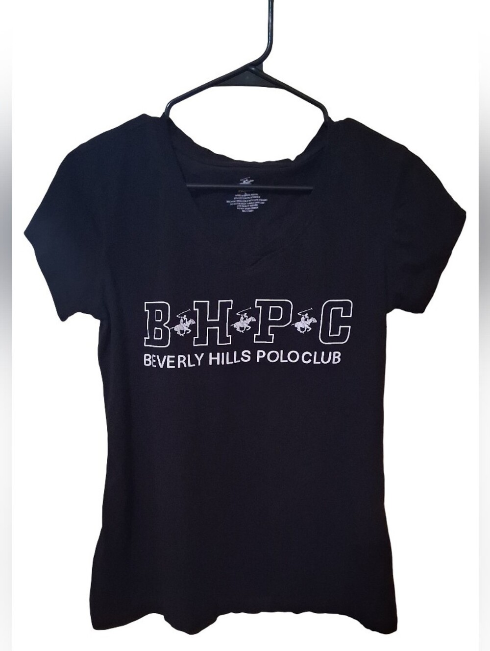 Clothes: Junior Beverly Hills Polo Club T-shirt (Large) - Black & White NWOT
